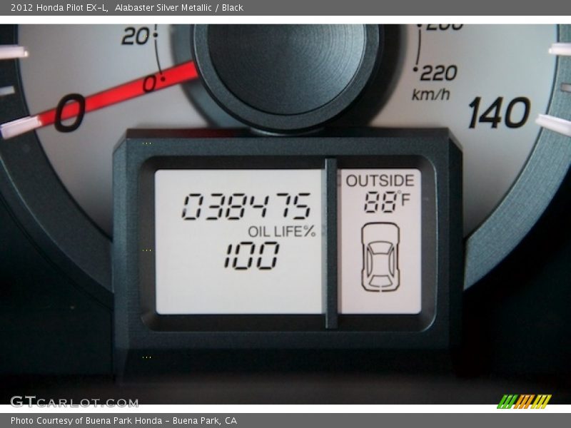 Alabaster Silver Metallic / Black 2012 Honda Pilot EX-L