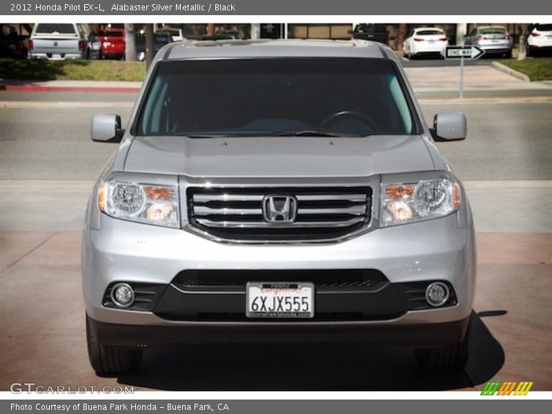 Alabaster Silver Metallic / Black 2012 Honda Pilot EX-L