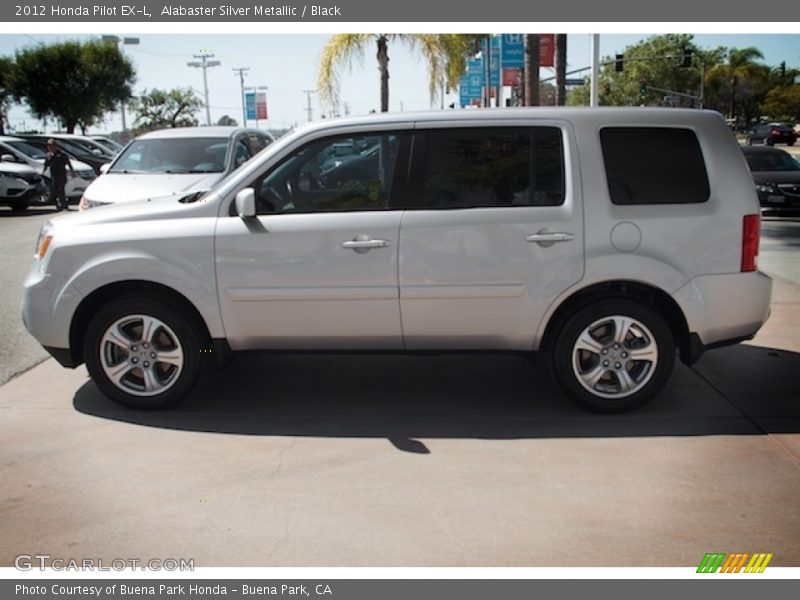 Alabaster Silver Metallic / Black 2012 Honda Pilot EX-L
