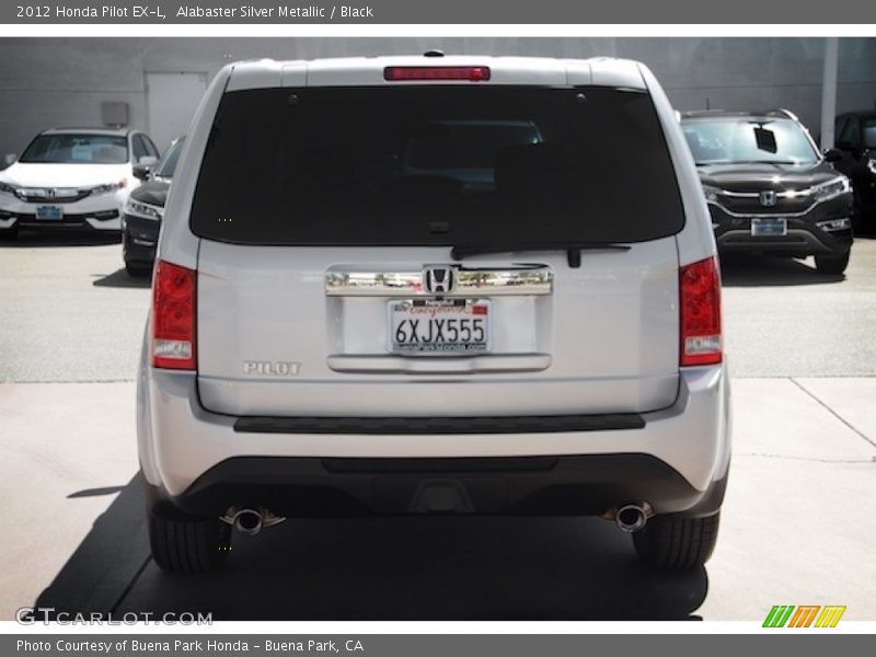 Alabaster Silver Metallic / Black 2012 Honda Pilot EX-L