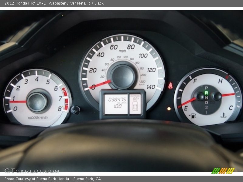 Alabaster Silver Metallic / Black 2012 Honda Pilot EX-L