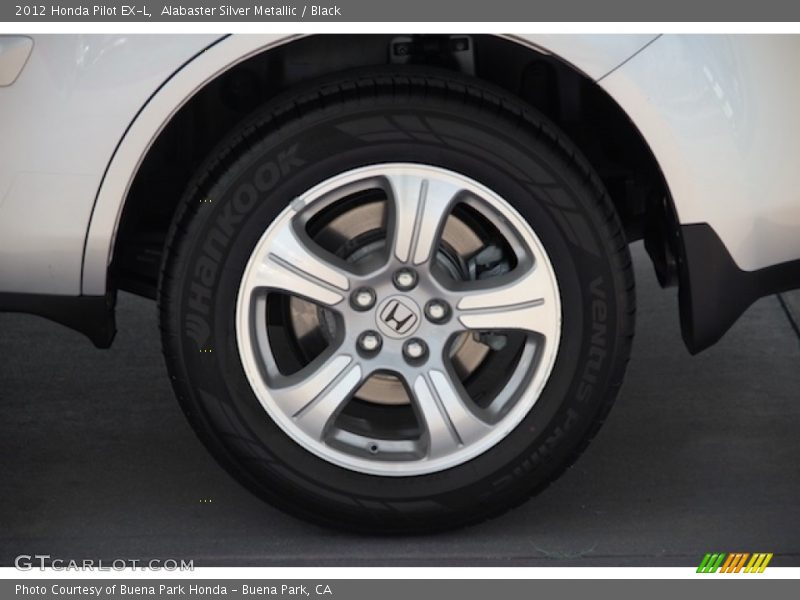 Alabaster Silver Metallic / Black 2012 Honda Pilot EX-L
