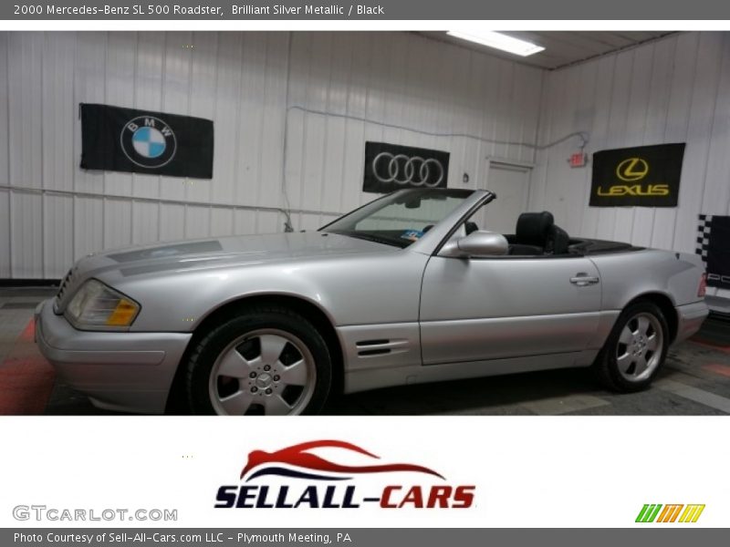 Brilliant Silver Metallic / Black 2000 Mercedes-Benz SL 500 Roadster