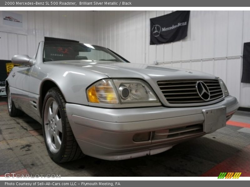 Brilliant Silver Metallic / Black 2000 Mercedes-Benz SL 500 Roadster