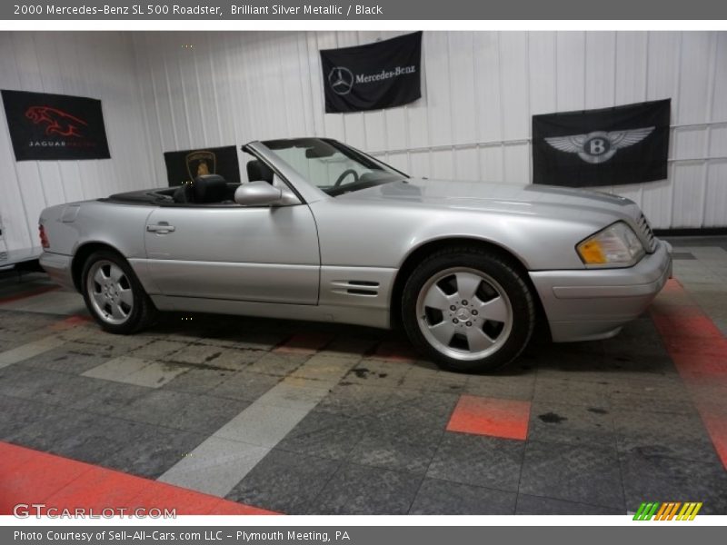 Brilliant Silver Metallic / Black 2000 Mercedes-Benz SL 500 Roadster