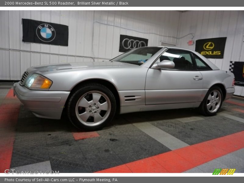 Brilliant Silver Metallic / Black 2000 Mercedes-Benz SL 500 Roadster