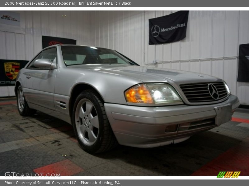 Brilliant Silver Metallic / Black 2000 Mercedes-Benz SL 500 Roadster