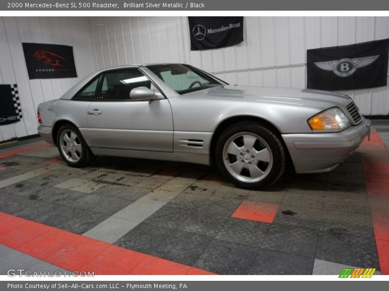 Brilliant Silver Metallic / Black 2000 Mercedes-Benz SL 500 Roadster