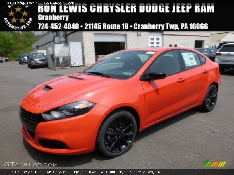Go Mango / Black 2016 Dodge Dart GT