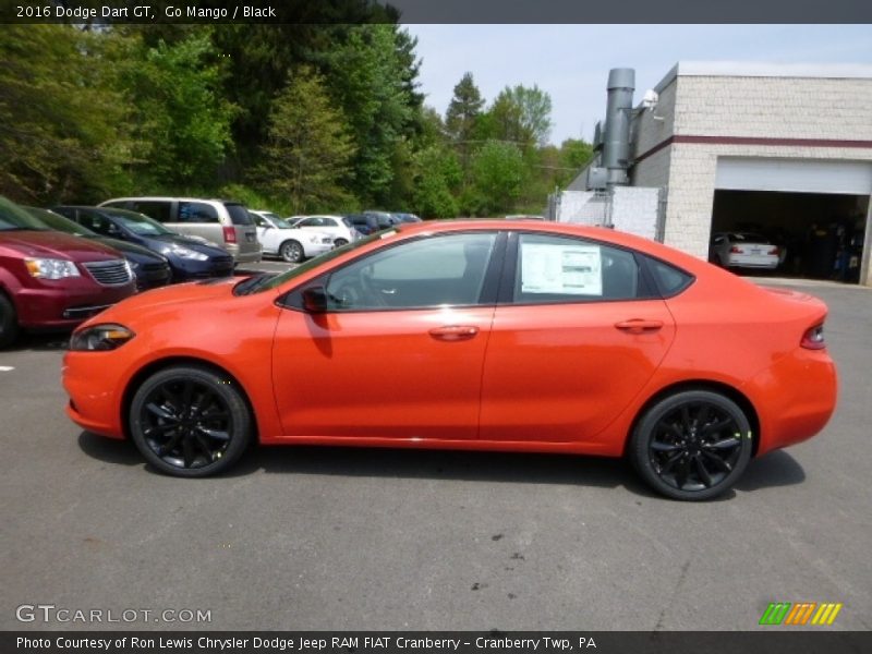 Go Mango / Black 2016 Dodge Dart GT