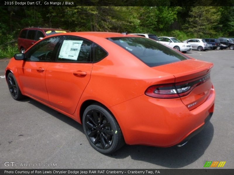 Go Mango / Black 2016 Dodge Dart GT
