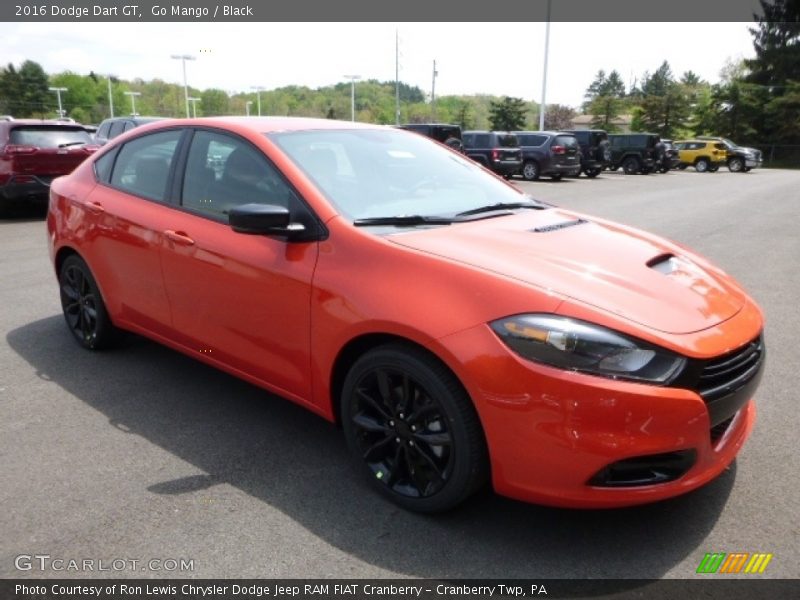 Go Mango / Black 2016 Dodge Dart GT