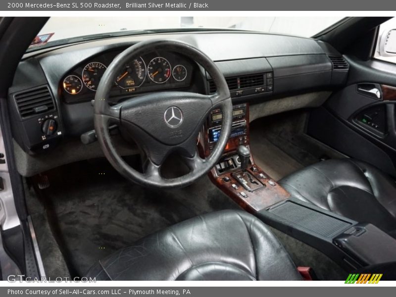 Brilliant Silver Metallic / Black 2000 Mercedes-Benz SL 500 Roadster