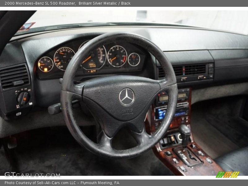 Brilliant Silver Metallic / Black 2000 Mercedes-Benz SL 500 Roadster