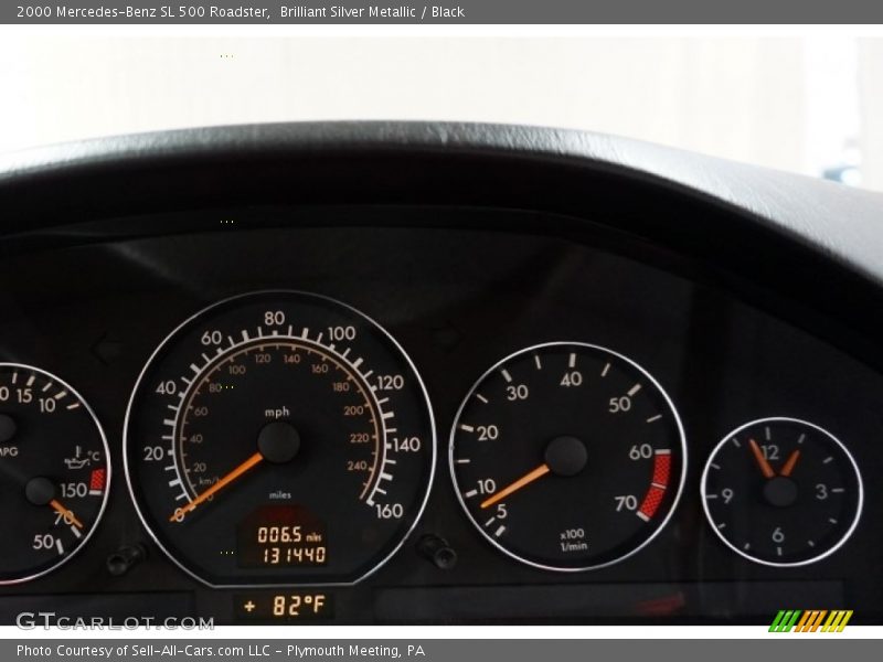 Brilliant Silver Metallic / Black 2000 Mercedes-Benz SL 500 Roadster