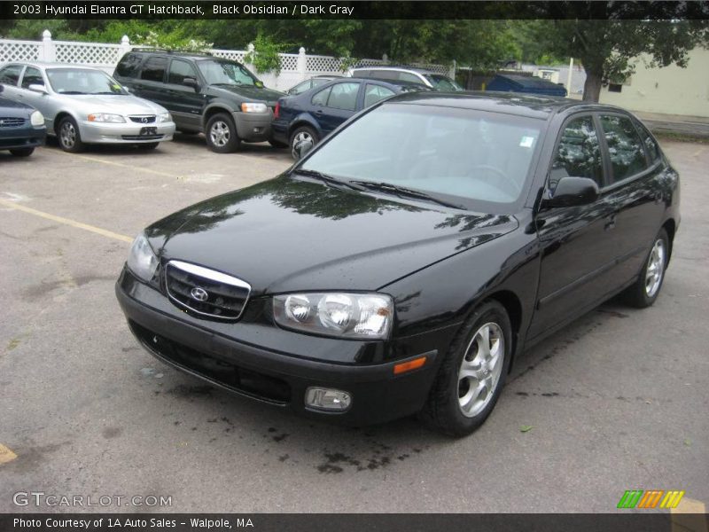 Black Obsidian / Dark Gray 2003 Hyundai Elantra GT Hatchback