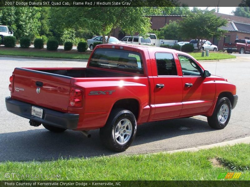 Flame Red / Medium Slate Gray 2007 Dodge Dakota SXT Quad Cab