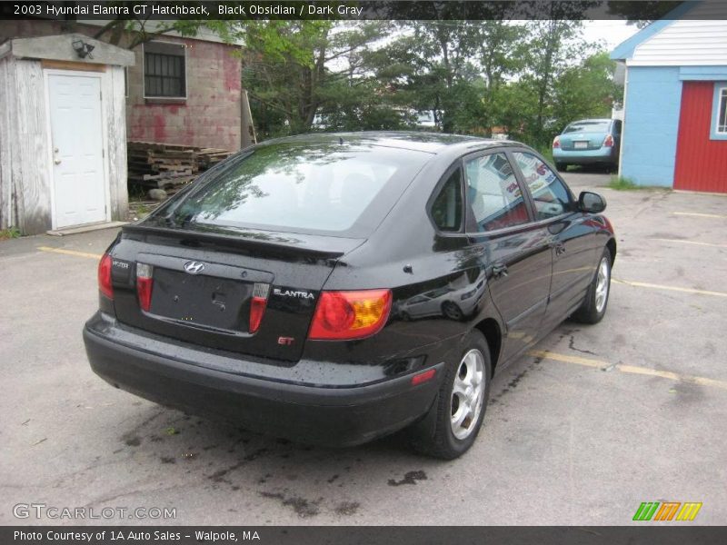 Black Obsidian / Dark Gray 2003 Hyundai Elantra GT Hatchback