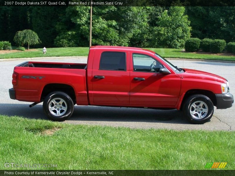 Flame Red / Medium Slate Gray 2007 Dodge Dakota SXT Quad Cab