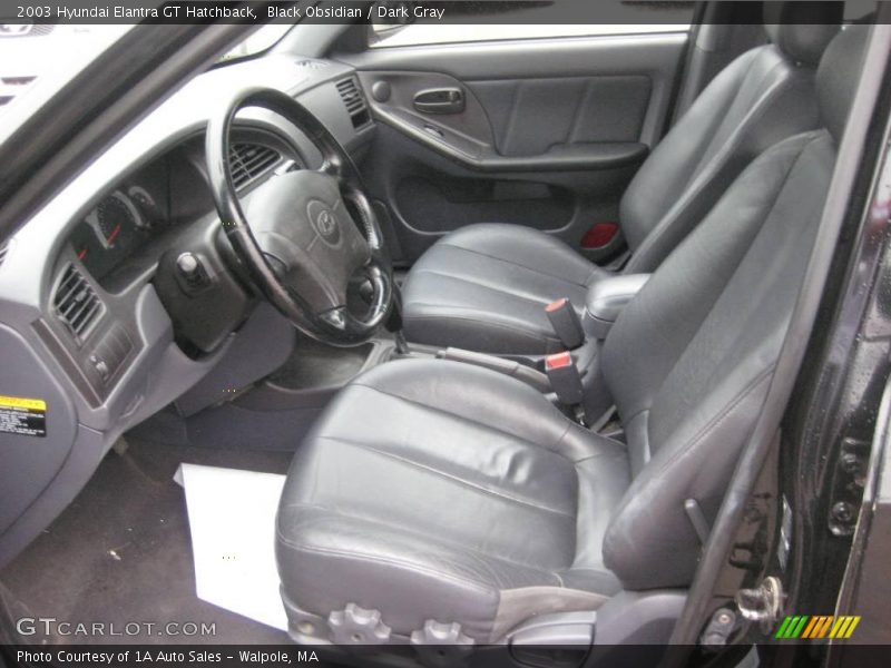 Black Obsidian / Dark Gray 2003 Hyundai Elantra GT Hatchback