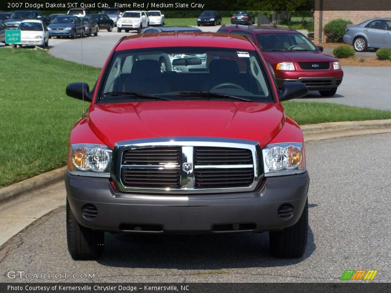 Flame Red / Medium Slate Gray 2007 Dodge Dakota SXT Quad Cab
