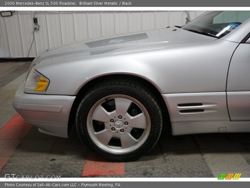 Brilliant Silver Metallic / Black 2000 Mercedes-Benz SL 500 Roadster