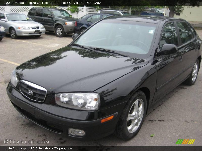 Black Obsidian / Dark Gray 2003 Hyundai Elantra GT Hatchback