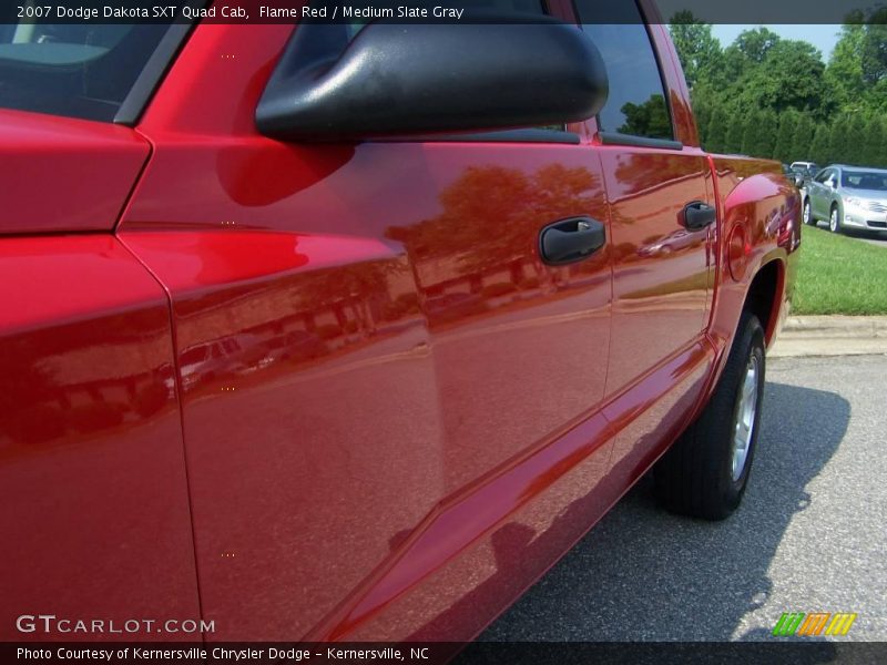 Flame Red / Medium Slate Gray 2007 Dodge Dakota SXT Quad Cab