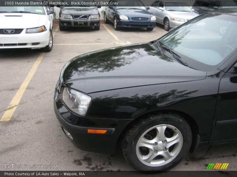 Black Obsidian / Dark Gray 2003 Hyundai Elantra GT Hatchback