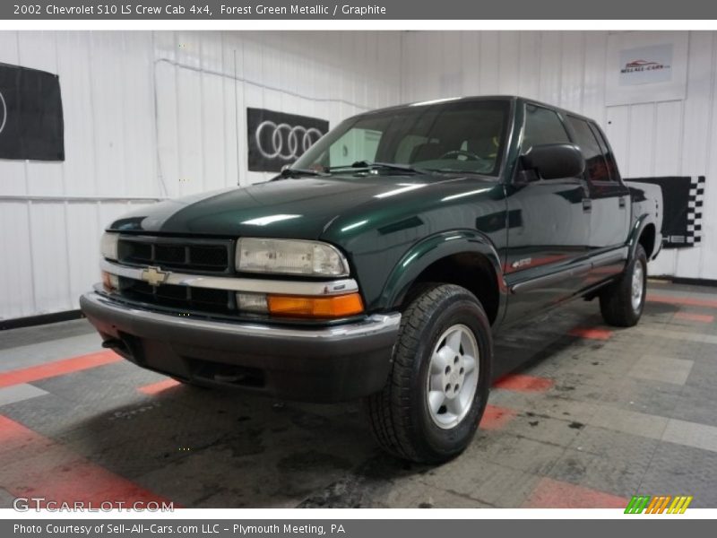 Forest Green Metallic / Graphite 2002 Chevrolet S10 LS Crew Cab 4x4