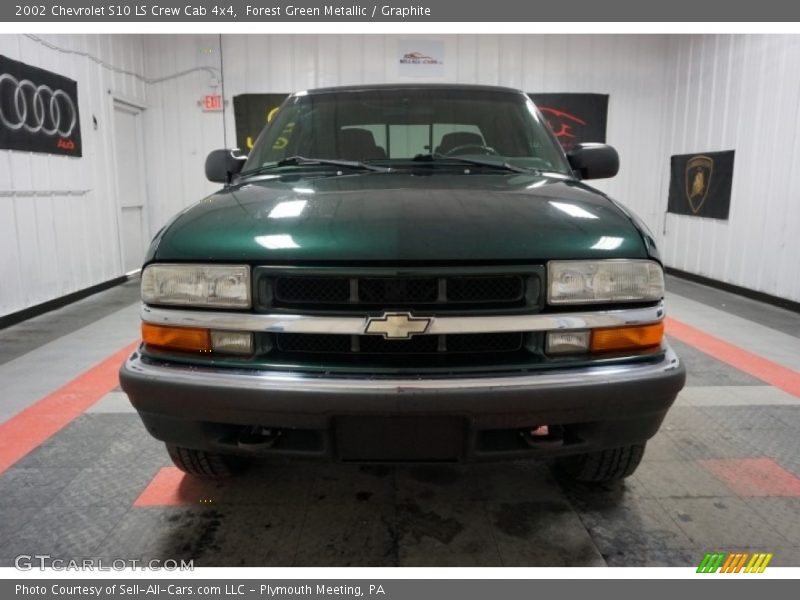 Forest Green Metallic / Graphite 2002 Chevrolet S10 LS Crew Cab 4x4