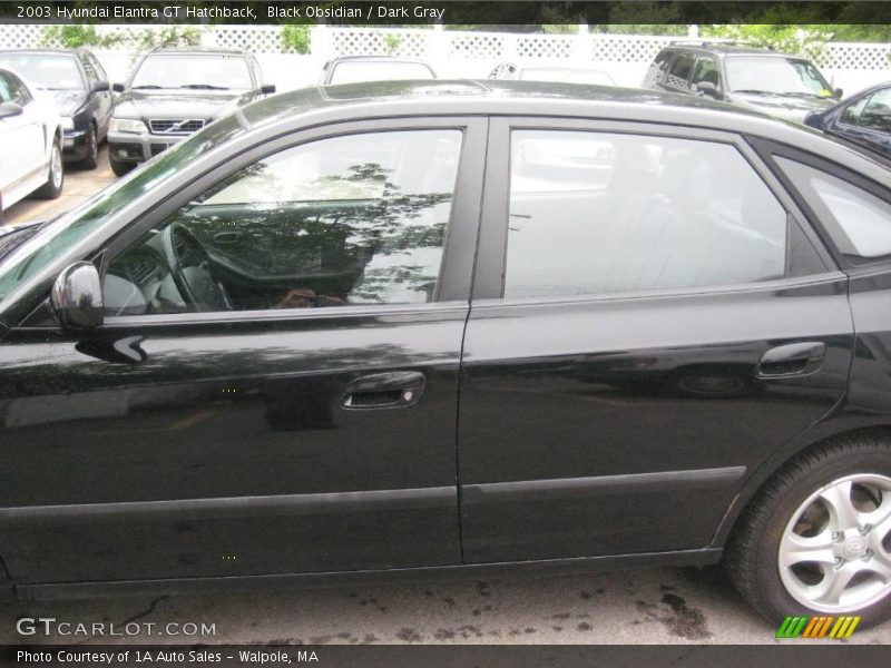 Black Obsidian / Dark Gray 2003 Hyundai Elantra GT Hatchback