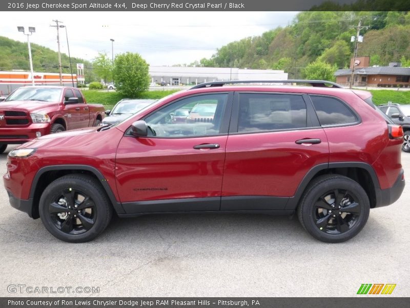 Deep Cherry Red Crystal Pearl / Black 2016 Jeep Cherokee Sport Altitude 4x4