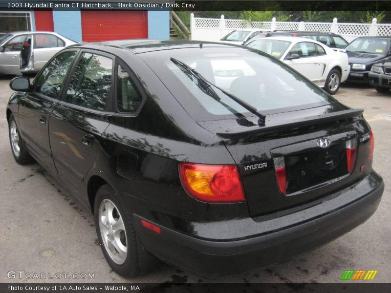 Black Obsidian / Dark Gray 2003 Hyundai Elantra GT Hatchback