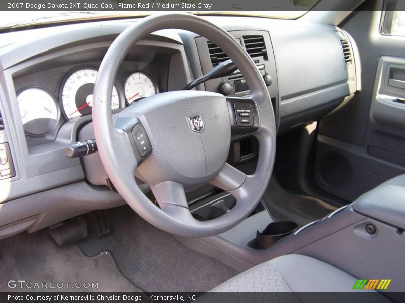 Flame Red / Medium Slate Gray 2007 Dodge Dakota SXT Quad Cab