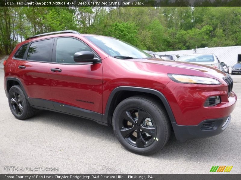 Deep Cherry Red Crystal Pearl / Black 2016 Jeep Cherokee Sport Altitude 4x4