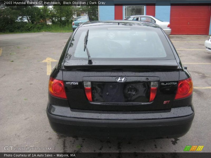 Black Obsidian / Dark Gray 2003 Hyundai Elantra GT Hatchback