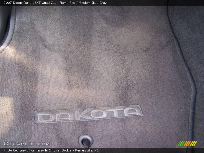 Flame Red / Medium Slate Gray 2007 Dodge Dakota SXT Quad Cab