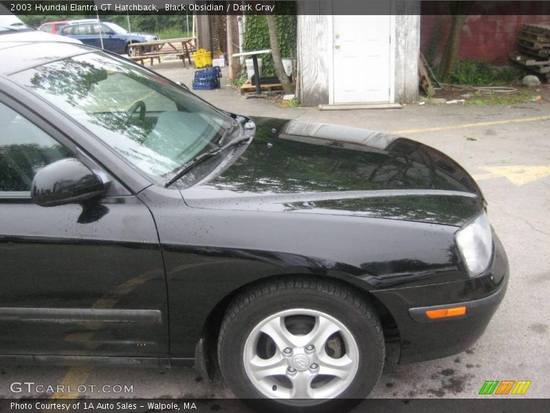 Black Obsidian / Dark Gray 2003 Hyundai Elantra GT Hatchback