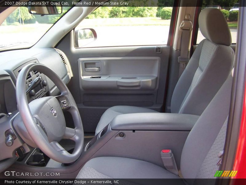 Flame Red / Medium Slate Gray 2007 Dodge Dakota SXT Quad Cab