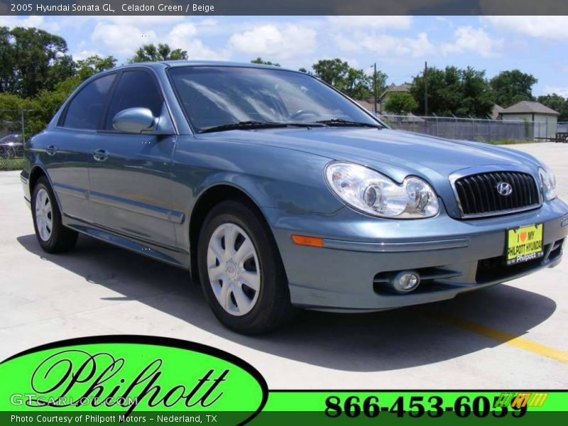 Celadon Green / Beige 2005 Hyundai Sonata GL