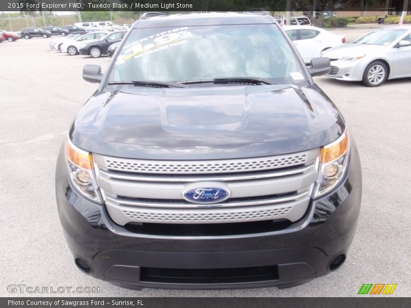 Tuxedo Black / Medium Light Stone 2015 Ford Explorer FWD