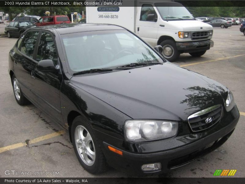 Black Obsidian / Dark Gray 2003 Hyundai Elantra GT Hatchback