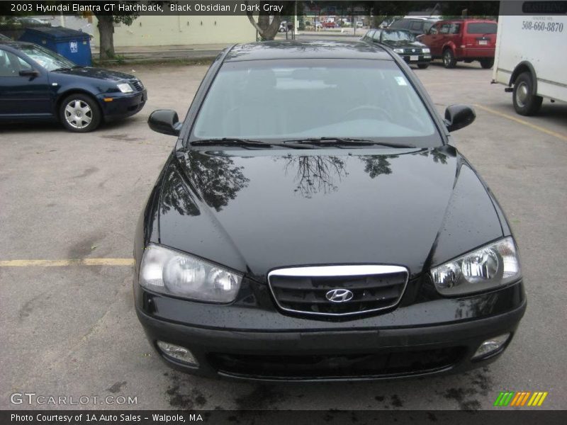 Black Obsidian / Dark Gray 2003 Hyundai Elantra GT Hatchback