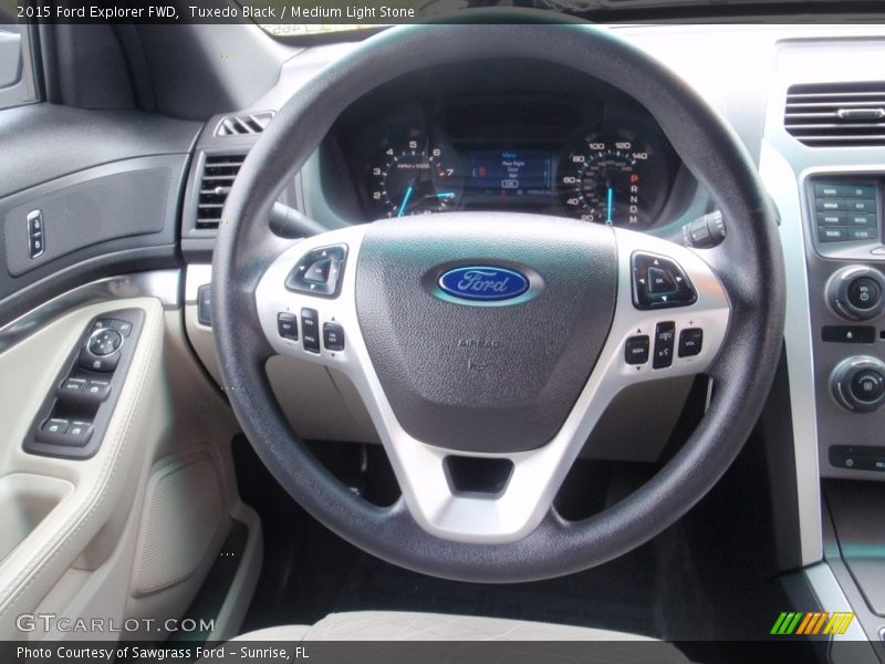 Tuxedo Black / Medium Light Stone 2015 Ford Explorer FWD