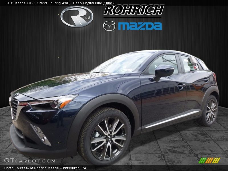 Deep Crystal Blue / Black 2016 Mazda CX-3 Grand Touring AWD