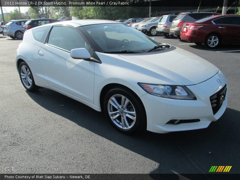 Premium White Pearl / Gray Fabric 2011 Honda CR-Z EX Sport Hybrid