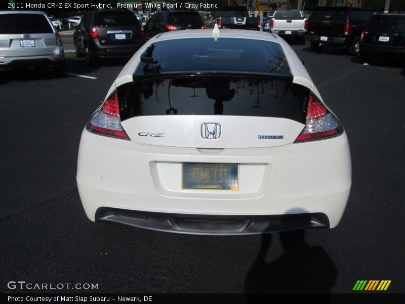 Premium White Pearl / Gray Fabric 2011 Honda CR-Z EX Sport Hybrid