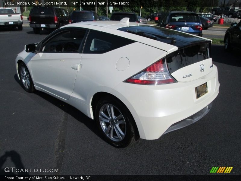 Premium White Pearl / Gray Fabric 2011 Honda CR-Z EX Sport Hybrid