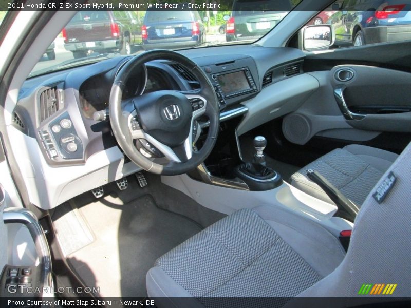 Premium White Pearl / Gray Fabric 2011 Honda CR-Z EX Sport Hybrid